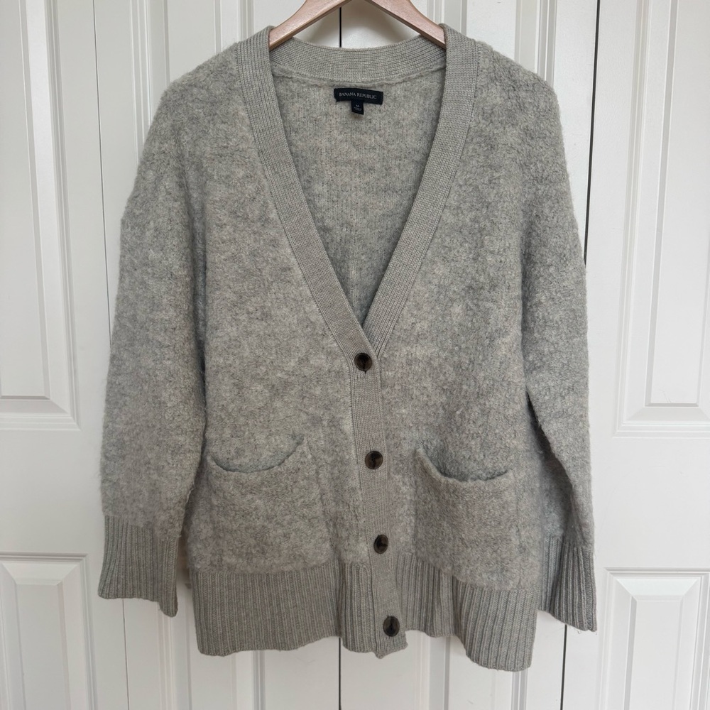 Banana Republic Safido Boucle Alpaca Cardigan